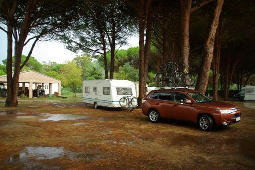 Wlasnie przybylismy. Camping La Vigneraie. Ramatuelle.